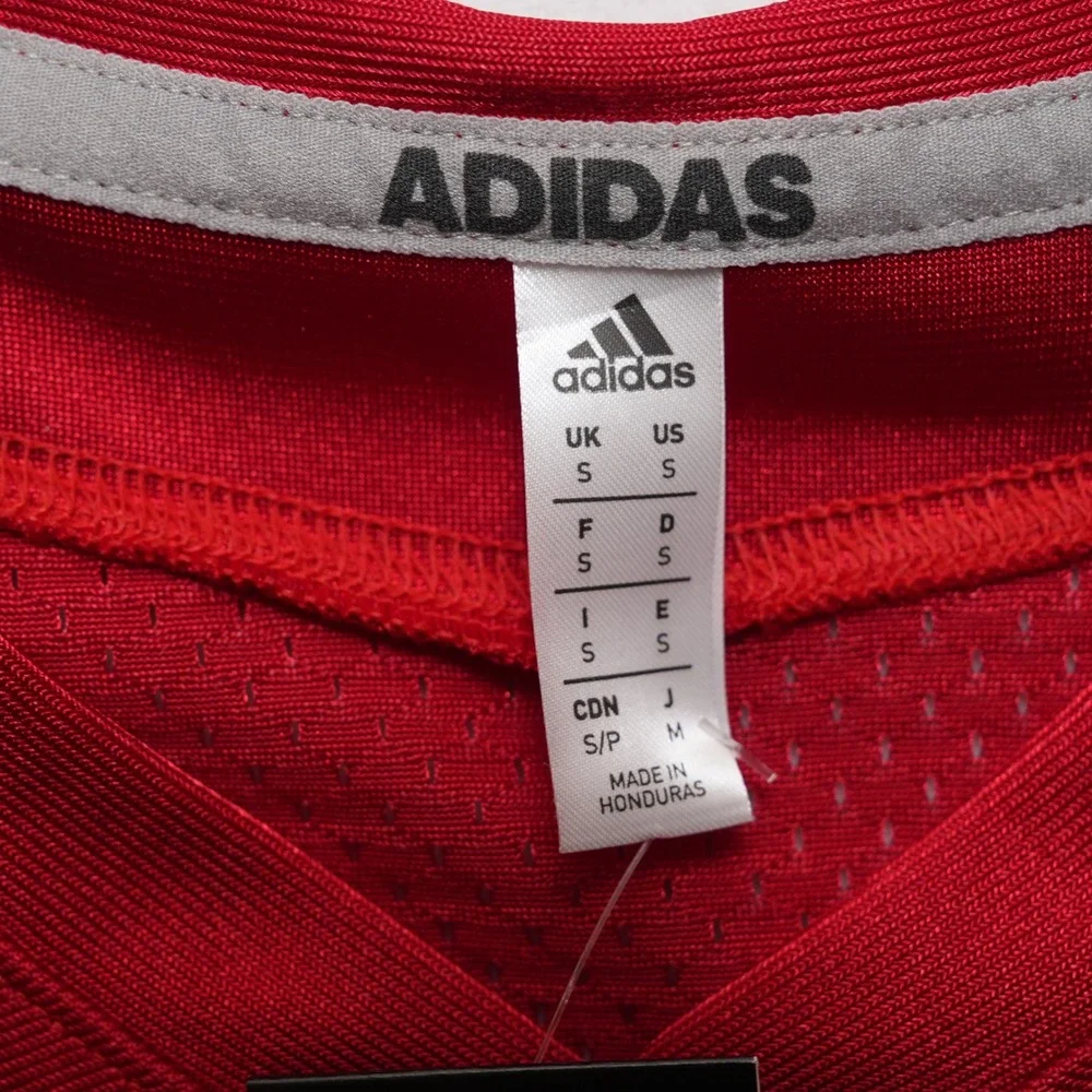 Adidas Football Practice Jersey Mens S‎ Red White H63668 Mesh Training